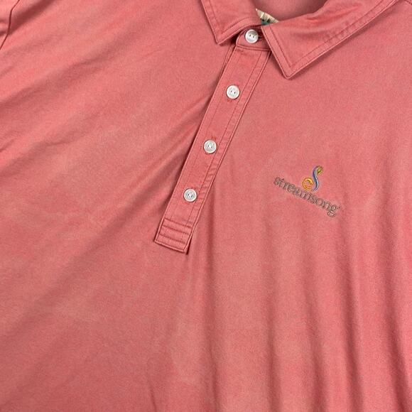 Travis Mathew Golf Polo Shirt Men's 2XL Red Streamsong Causal Athletic - Picture 6 of 11